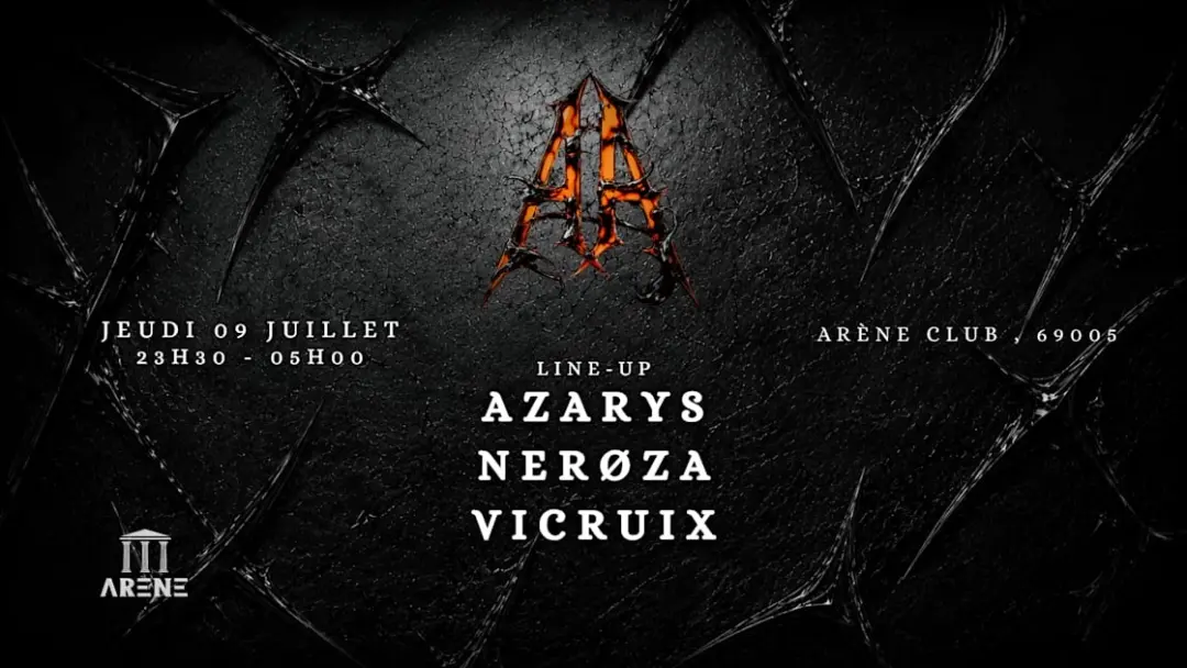 Jeudi Techno Arena : Nerøza - Azarys - Vicruix