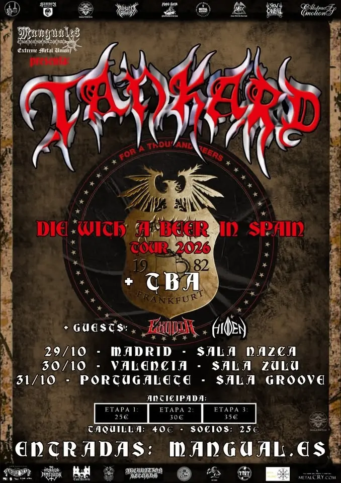 Tankard + TBA + Exodia + Hidden en Groove - Portugalete