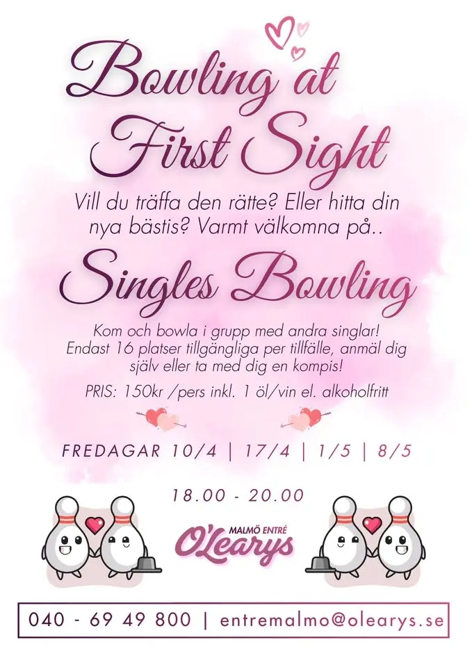 Datingevent- Bowling på Oleary´s Entré