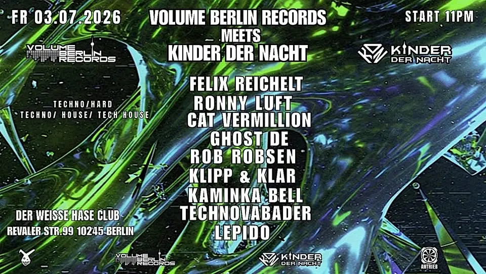 Volume Berlin Records X Kinder der Nacht 