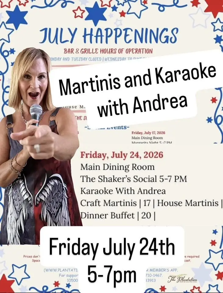 Shakers Martini night and Karaoke with Andrea Delan