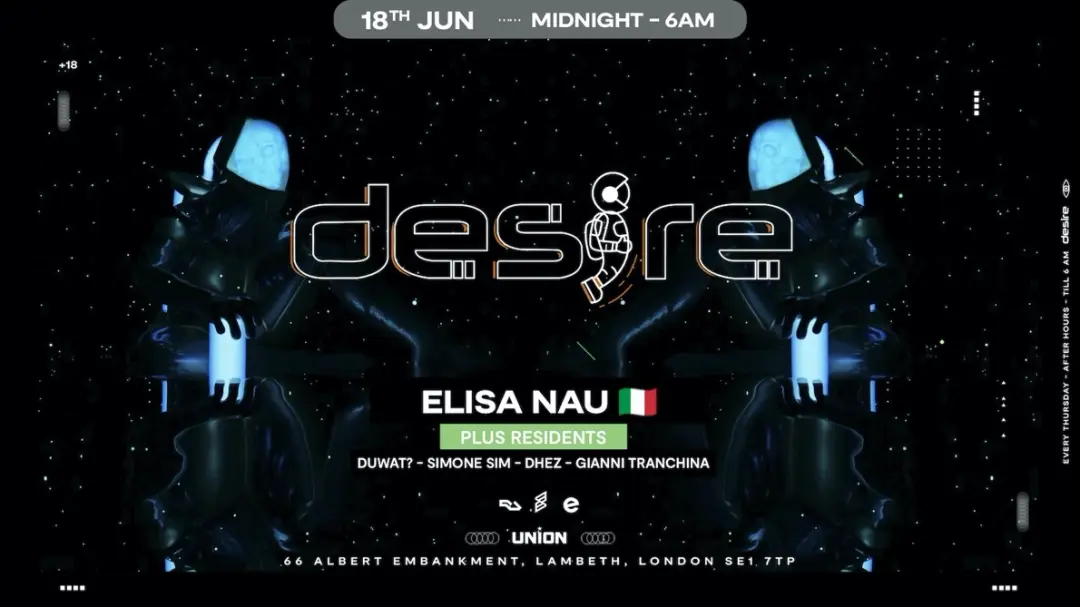DESIRE - Weekly Thursday After Party - ELISA NAU