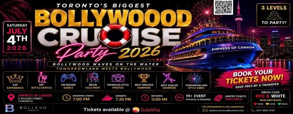 Bollywood Boat Cruise Party by Bollevo in Toronto