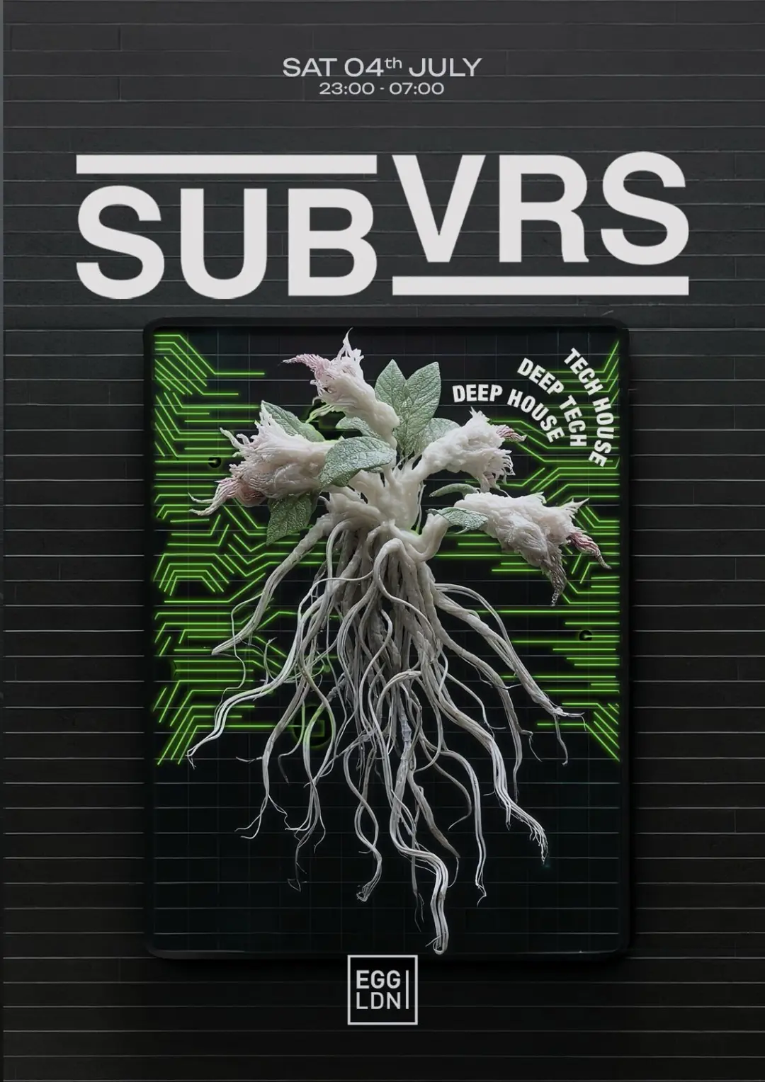 Egg LDN Pres: SUBVRS - Tech House, Deep Tech & Deep House