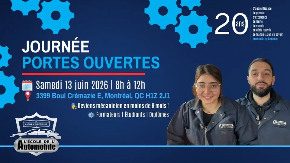 Portes ouvertes – Deviens mécanicien en moins de 6 mois