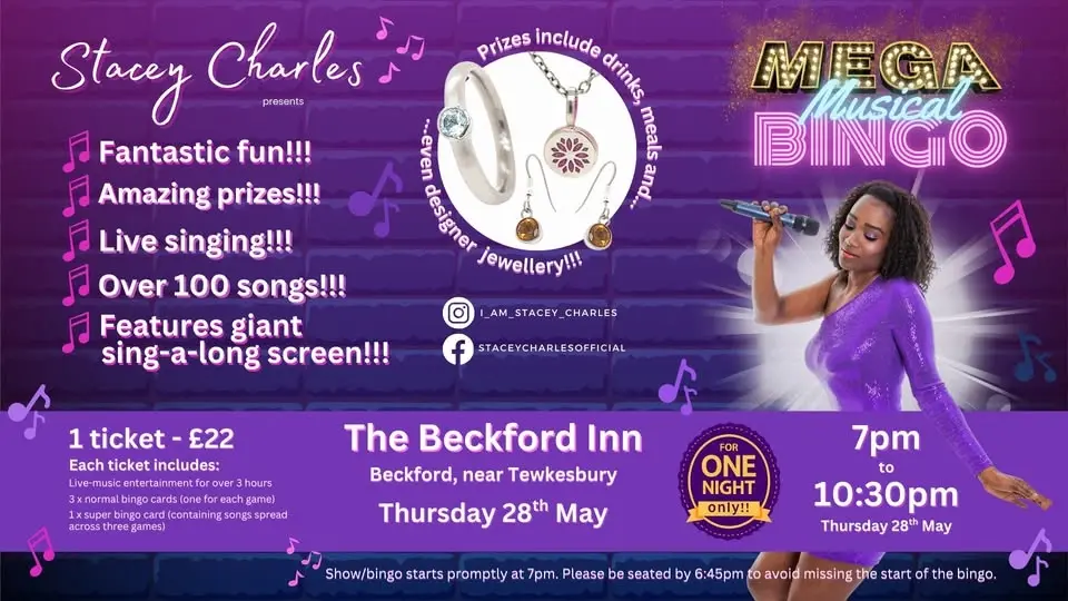⭐MEGA⭐ Musical Bingo at The Beckford Inn (Tewkesbury) - Thursday 28th May 7pm