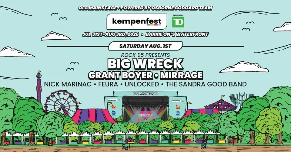 BIG WRECK w/ Grant Boyer, Mirrage, Nick Marinac, Feura, Unlocked, & The Sandra Good Band!