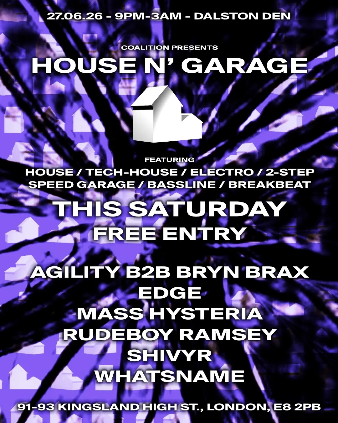 Coalition presents: House n' Garage - FREE ENTRY