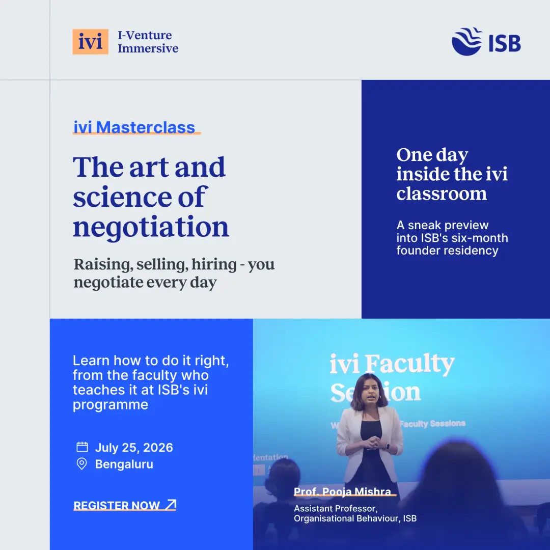 ivi Masterclass: The Art of Negotiation | Bengaluru