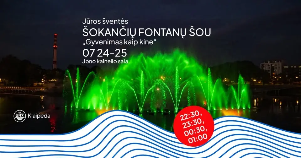 Jūros šventės šokančių fontanų šou