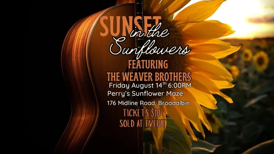 Sunset in the Sunflowers featuring the Weaver Brothers 