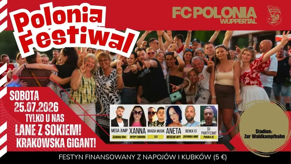 25.07.2026 ☀️ Polonia Festiwal - WUPPERTAL - od 14h