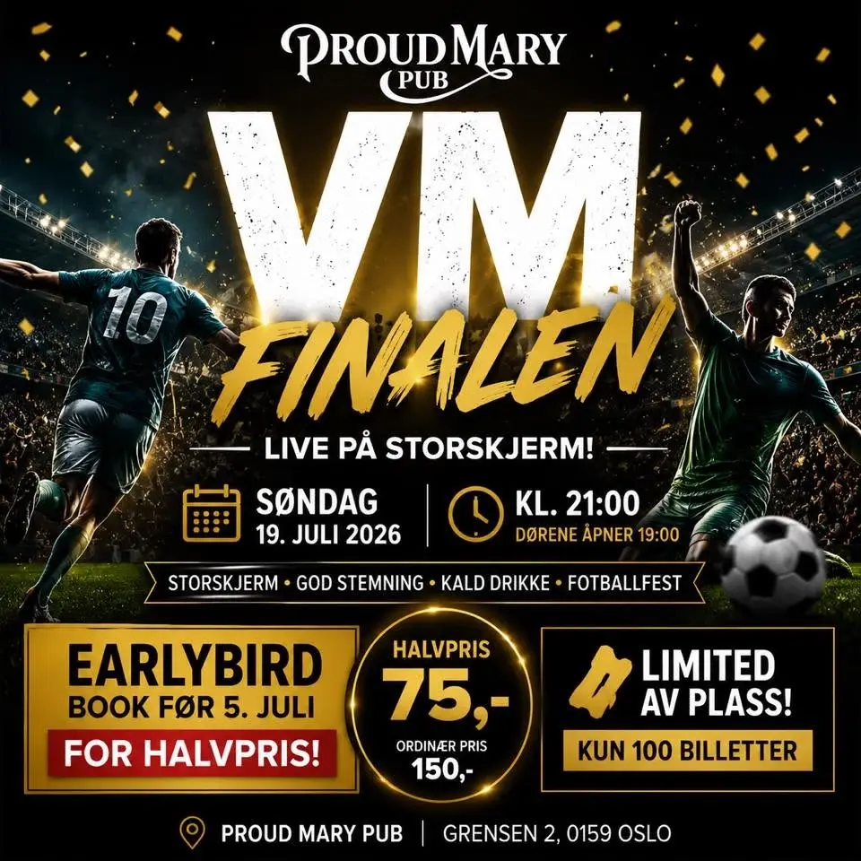 🔥VM-FINALEN LIVE • 50% EARLYBIRD • KUN 100 BILLETTER🔥