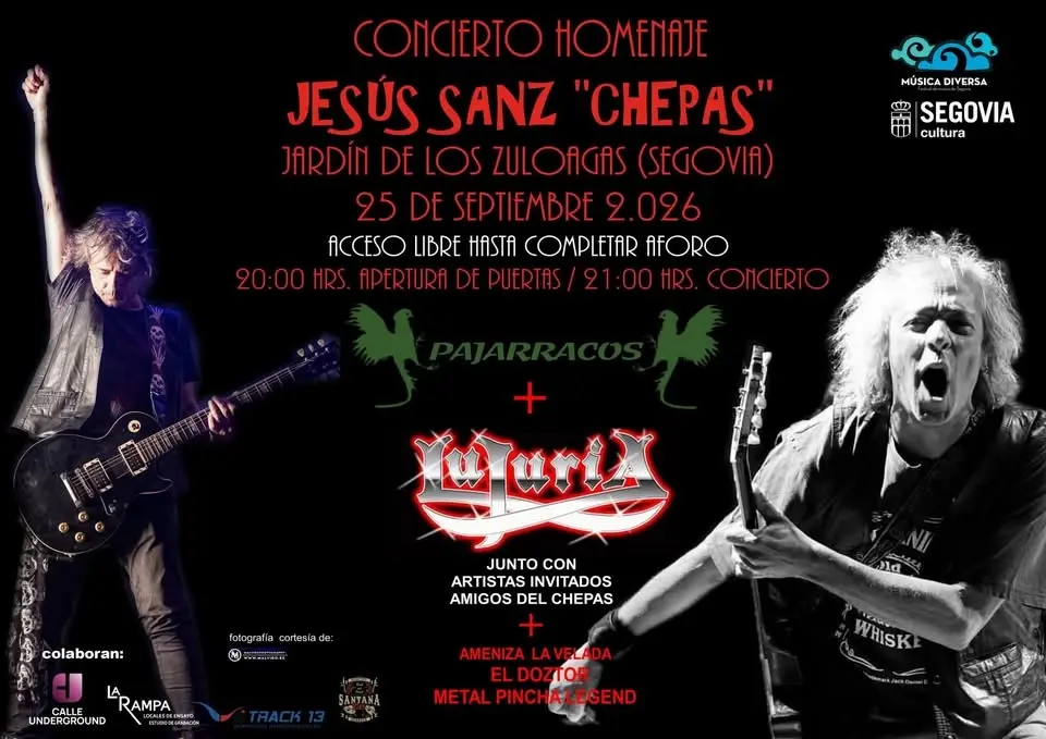 25 DE SEPTIEMBRE DEL 2026. CONCIERTO HOMENAJE AL CHEPAS.
