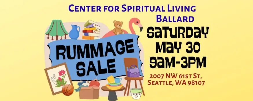 RUMMAGE SALE AT CENTER FOR SPIRITUAL LIVING BALLARD