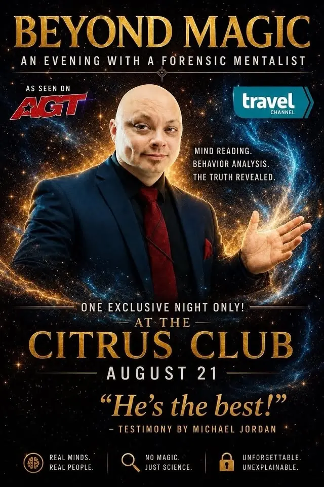 An Evening of Real Mind Reading @ Orlando Citrus Club- No Secret is Safe!