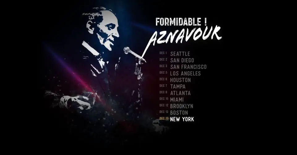 NEW YORK: Formidable ! Aznavour