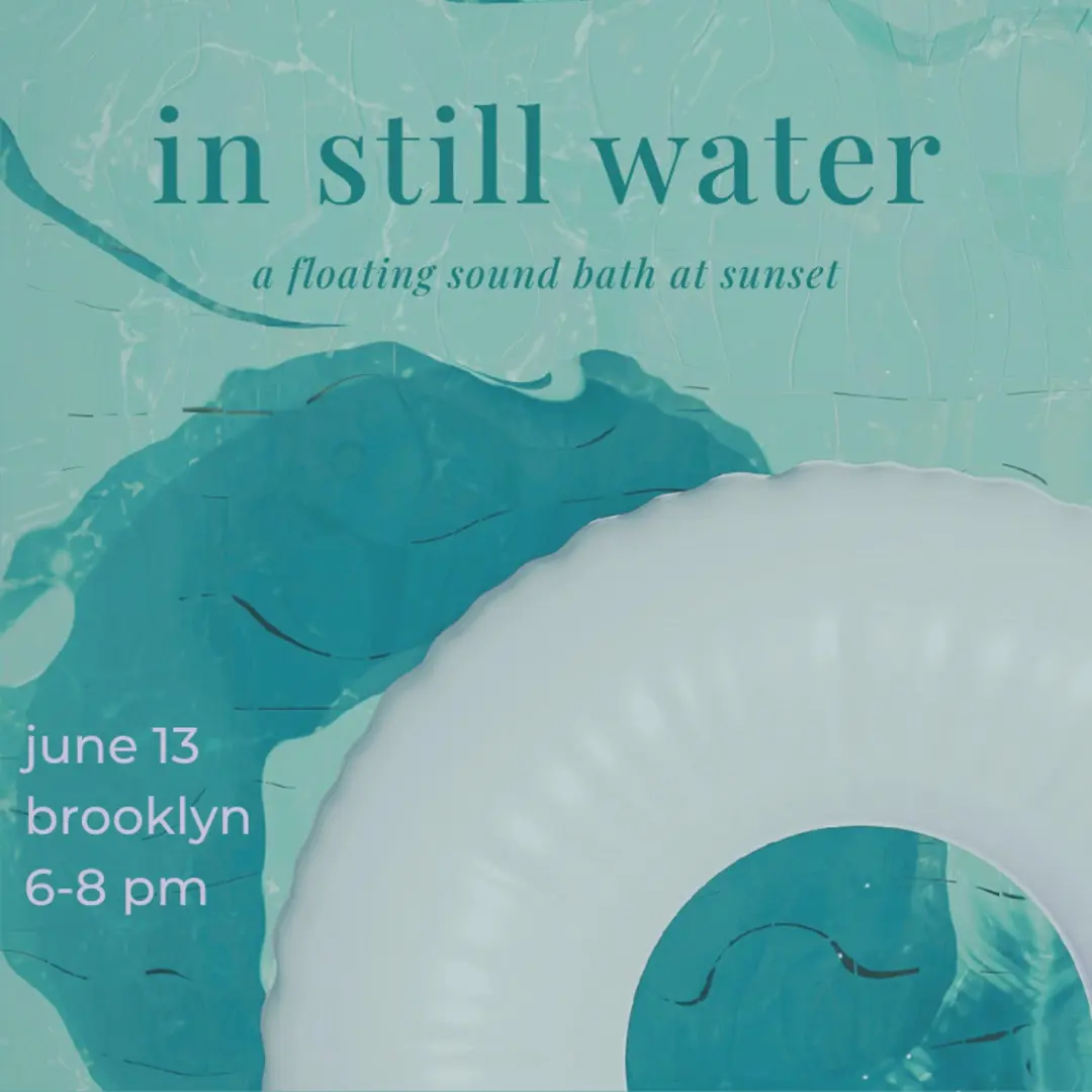 In Still Water: A floating sound bath at sunset