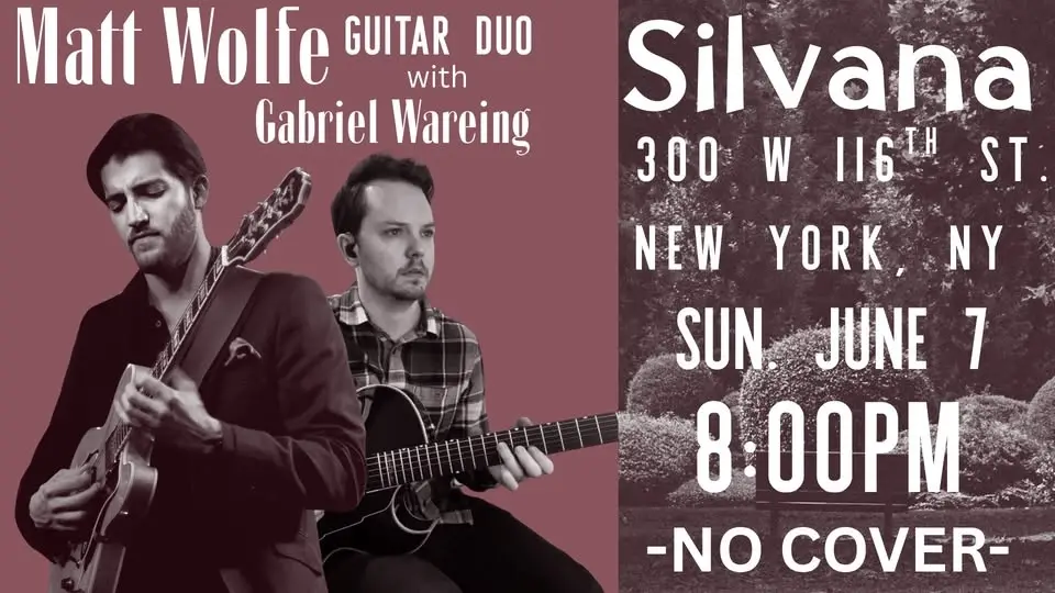 Matt Wolfe Guitar Duo with Gabriel Wareing at Silvana