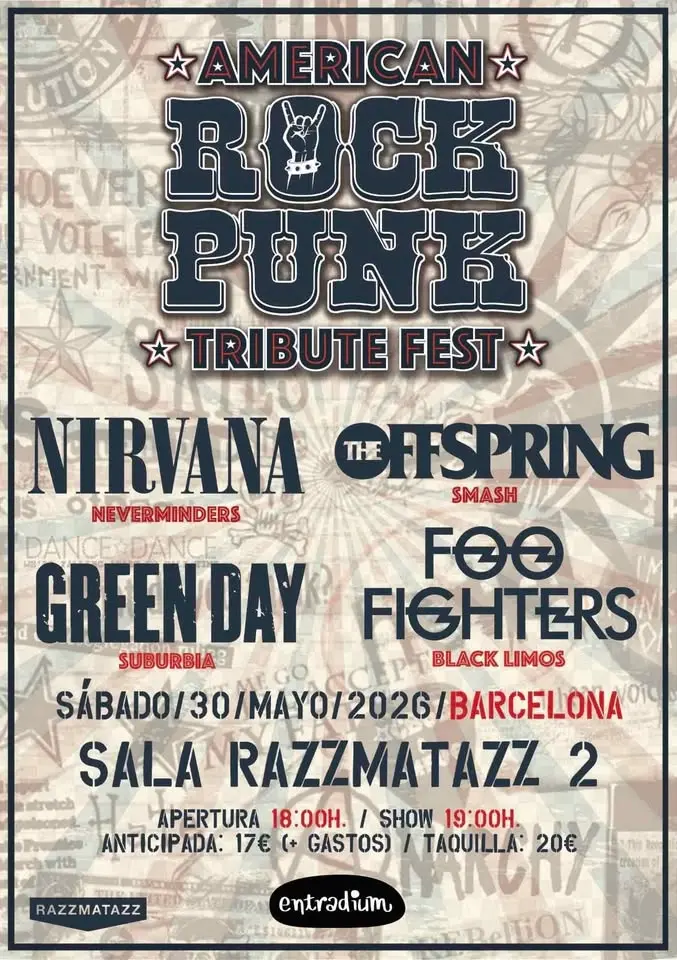 Festival de Tributos AMERICAN ROCK PUNK (Barcelona)