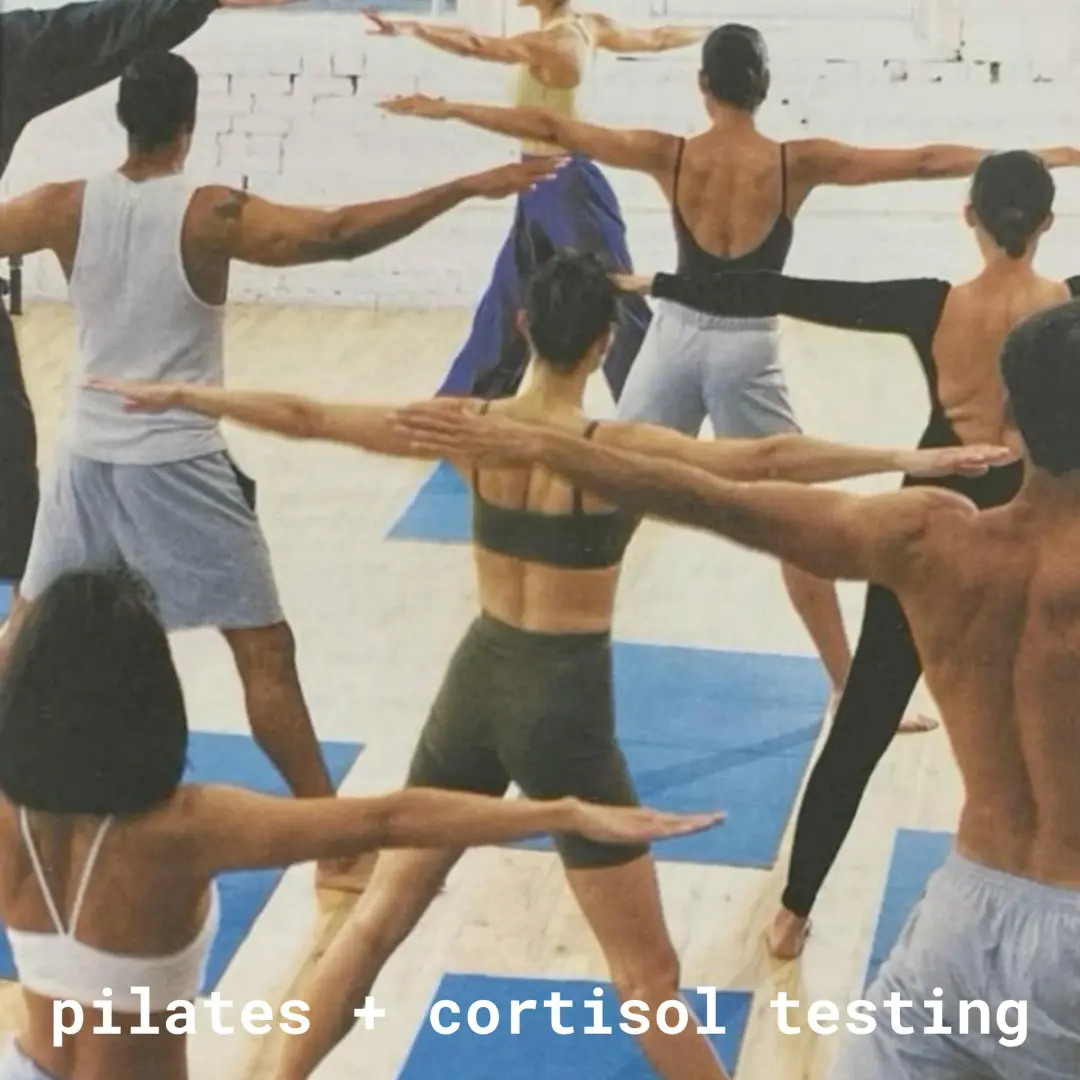pilates class and cortisol testing