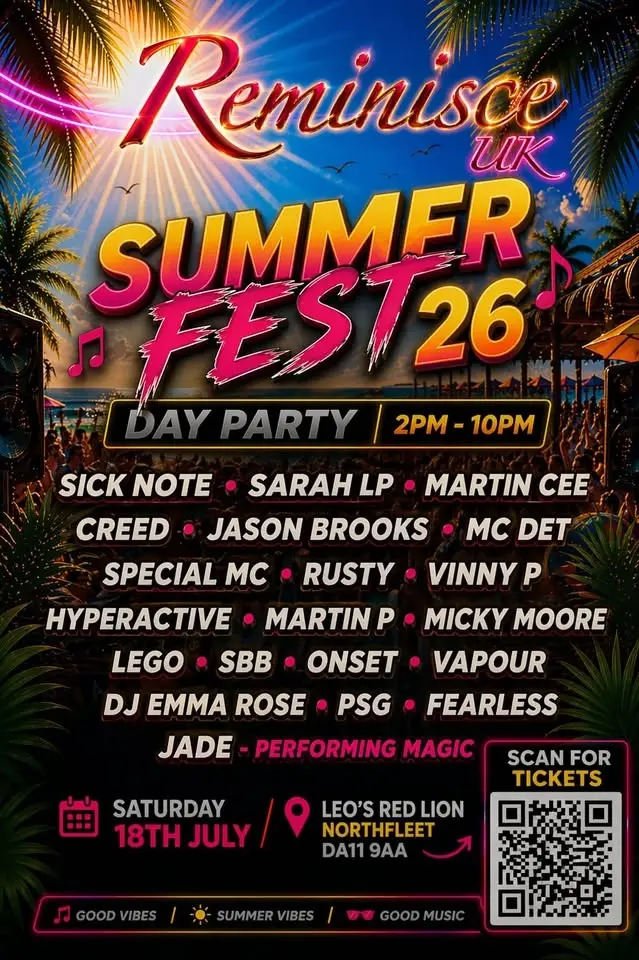Reminisce uk presents - SUMMERFEST 26 "The Outdoor All-Dayer"