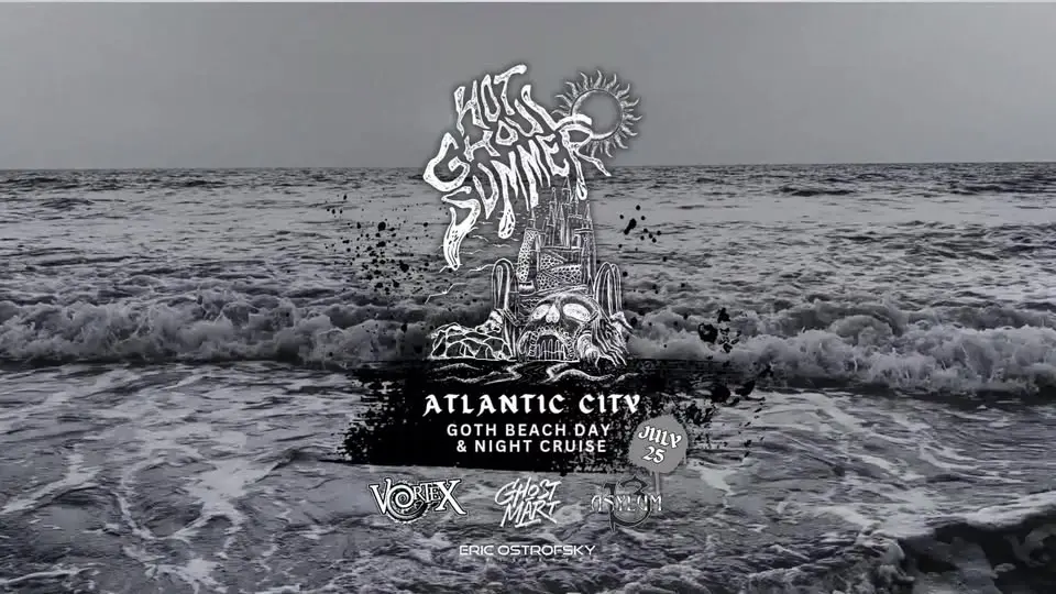 HOT GHOUL SUMMER 💀⛱️ Atlantic City Goth Beach Day & Night Cruise 🛥🦇🌕