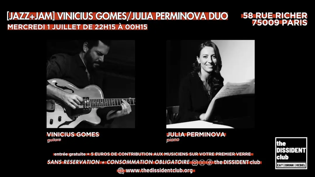 [Jazz+Jam] Vinicius Gomes/Julia Perminova Duo