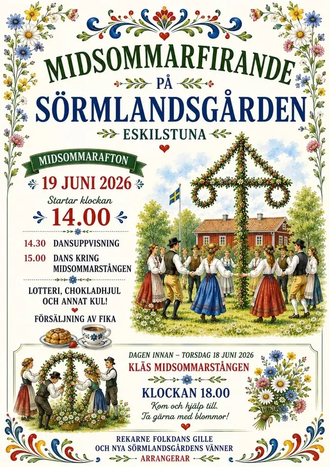 Midsommarfirande på Sörmlandsgården