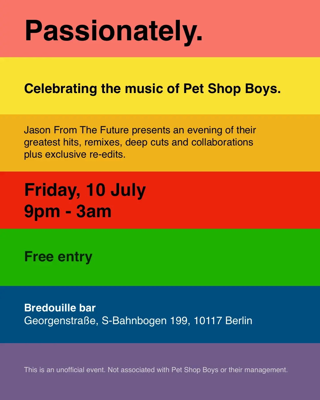 Passionately - A Pet Shop Boys fan party