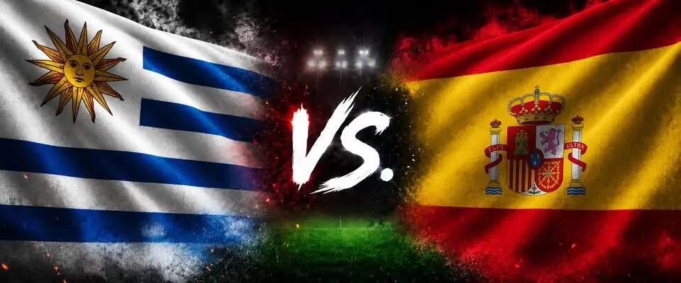 Uruguay vs Spanien på Summer Garden