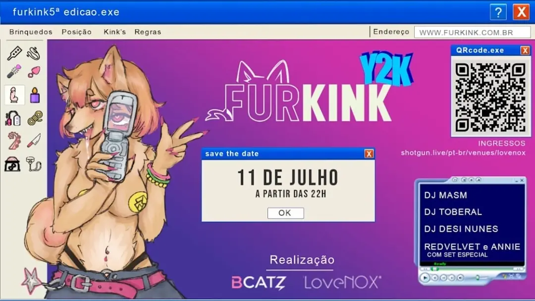 11/07 - Furkink: Neon Y2k - 4 Djs + Expo + Ações + Neon