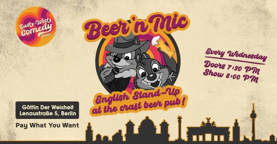 Beer 'n Mic: English stand-up with 8 comedians! 08.07.26