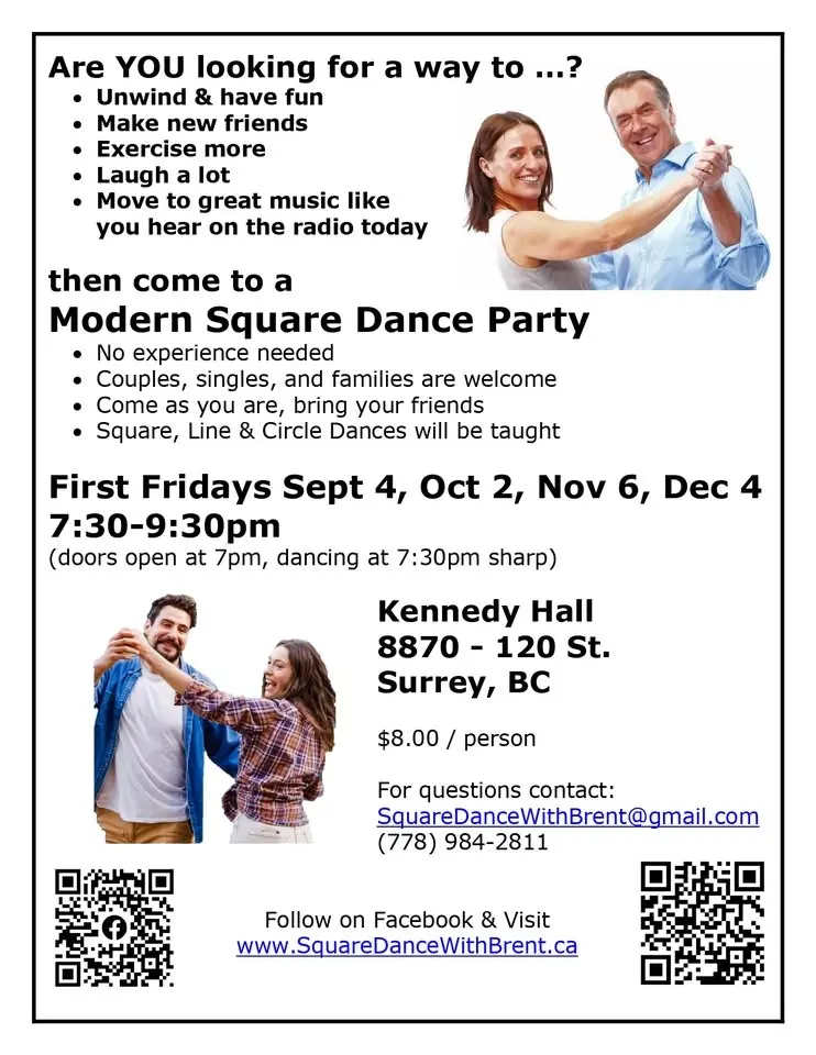 First Friday Modern Square Dance Party (Surrey/Delta) – Sept 4