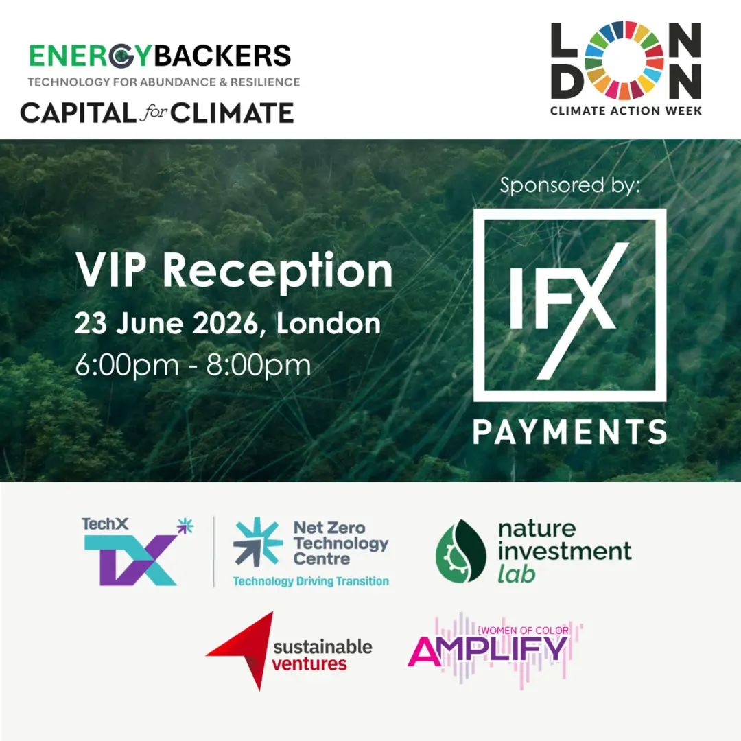 Pre event VIP Reception: Energybackers Investment Showcase and Pilot Camp