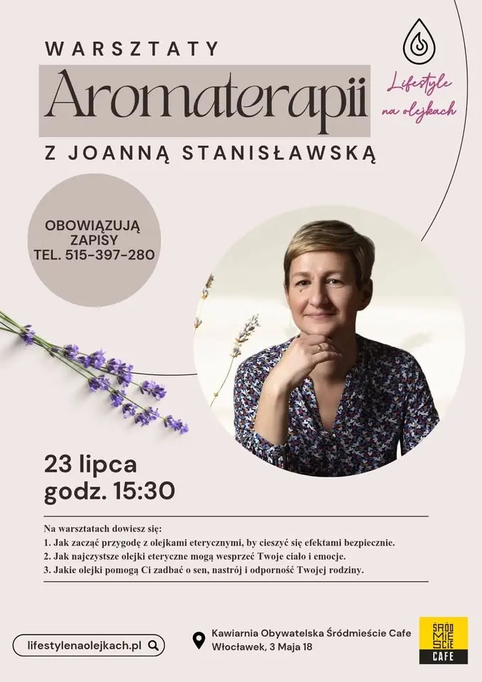 🌸Warsztaty aromaterapii z Joanną Stanisławską - Lifestyle na olejkach🌸 ZAPISY