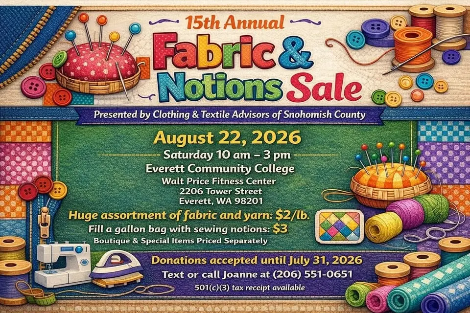 15th Annual Fabric & Notions Sale