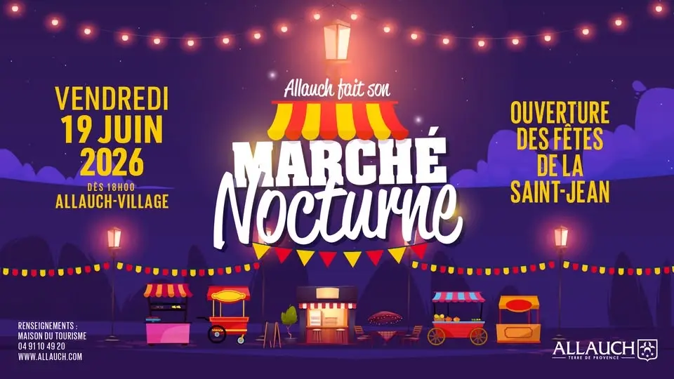 Premier marché nocturne de l’été à Allauch, le vendredi 19 juin, au cœur du village