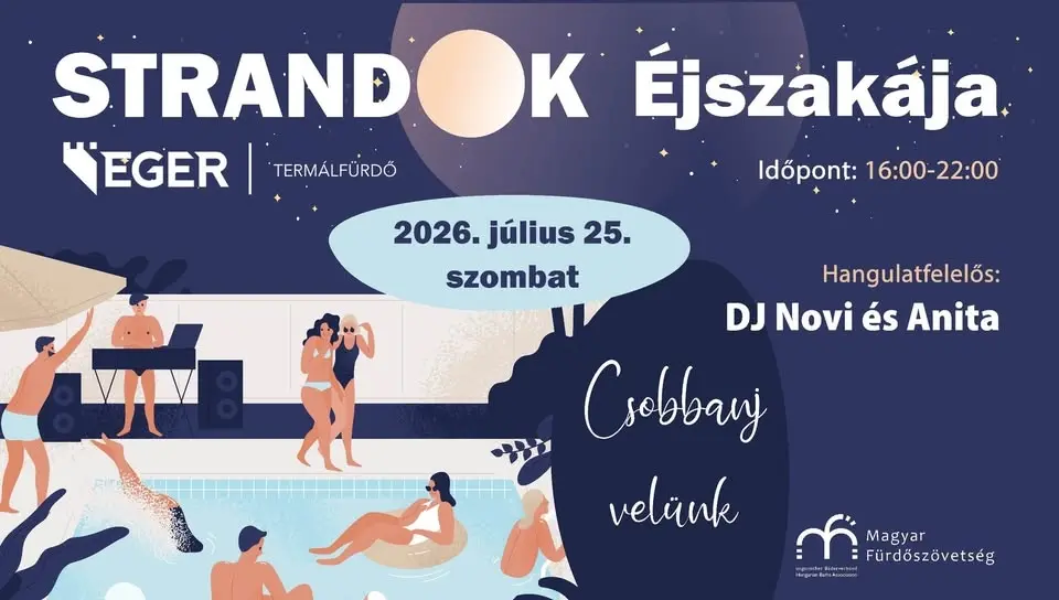 🌙 Strandok Éjszakája az Egri Termálfürdőben 