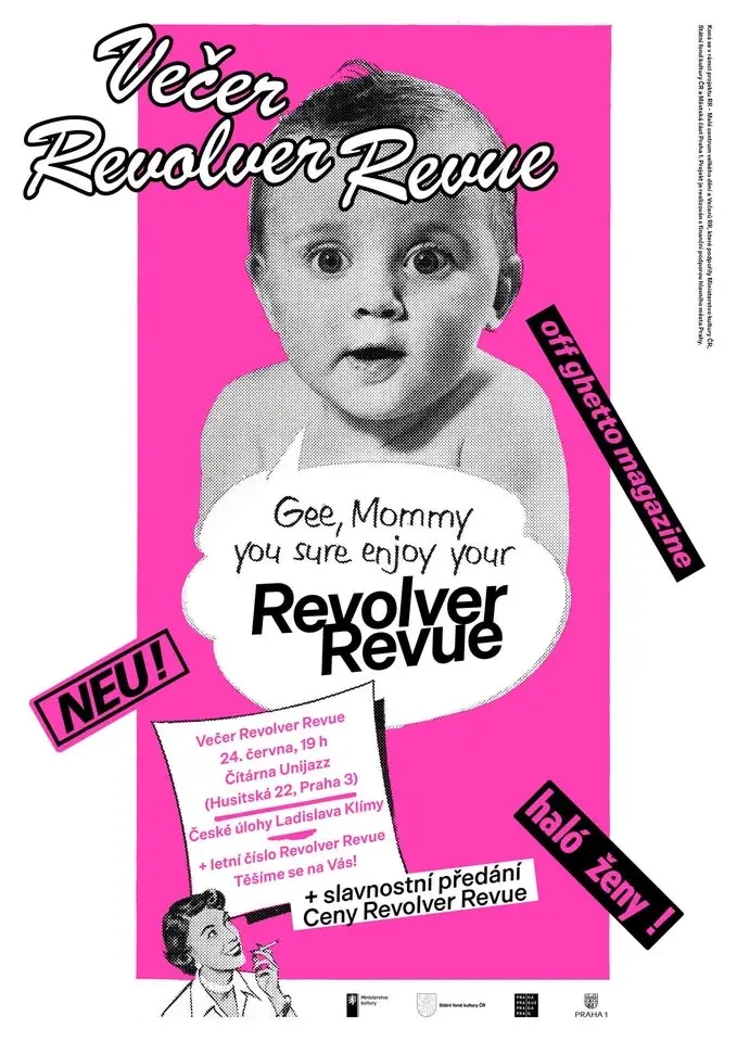 🩷💋 Večer RR: 📓České úlohy Ladislava Klímy + 🌼letní číslo RR + 💥předání Ceny Revolver Revue