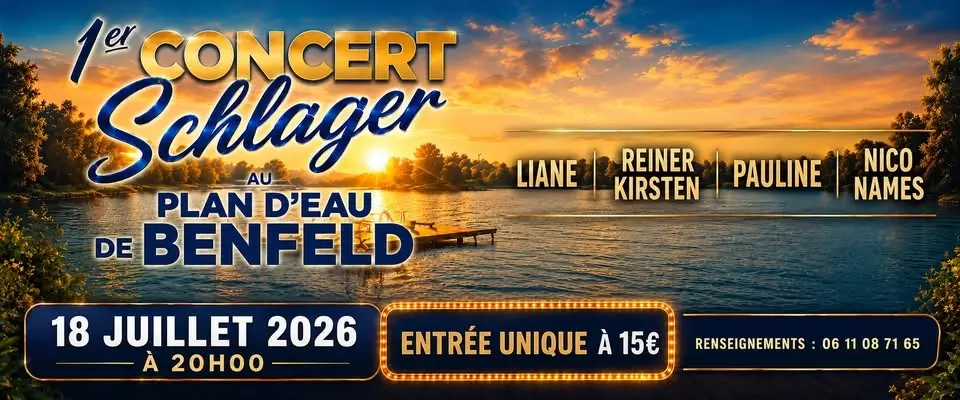 1er Concert Schlager au Plan d’Eau de Benfeld
