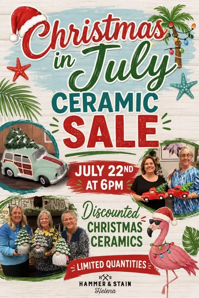 Christmas in July Ceramic Workshop 