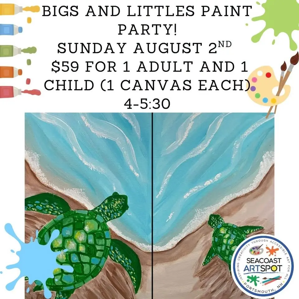 Bigs and Littles Paint Party: Turtles!- 2 for $59