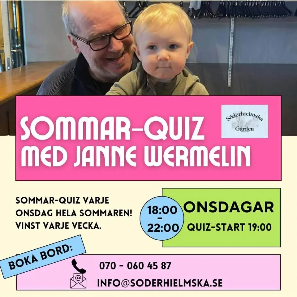 Stadsfest vi kör torsdag och schlager quiz. Quiz start 19.00. OBS! Torsdag. Boka bord på 070-0604587