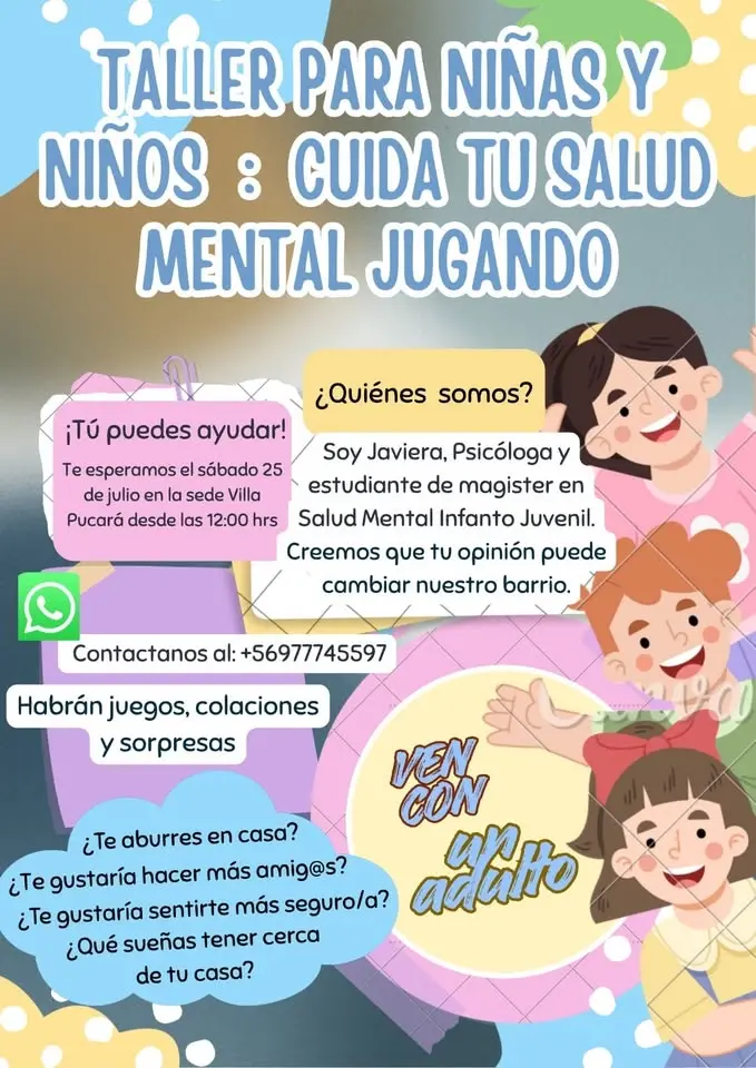 Taller niñas y niños de 7 a 11 años: cuida tu salud mental jugando
