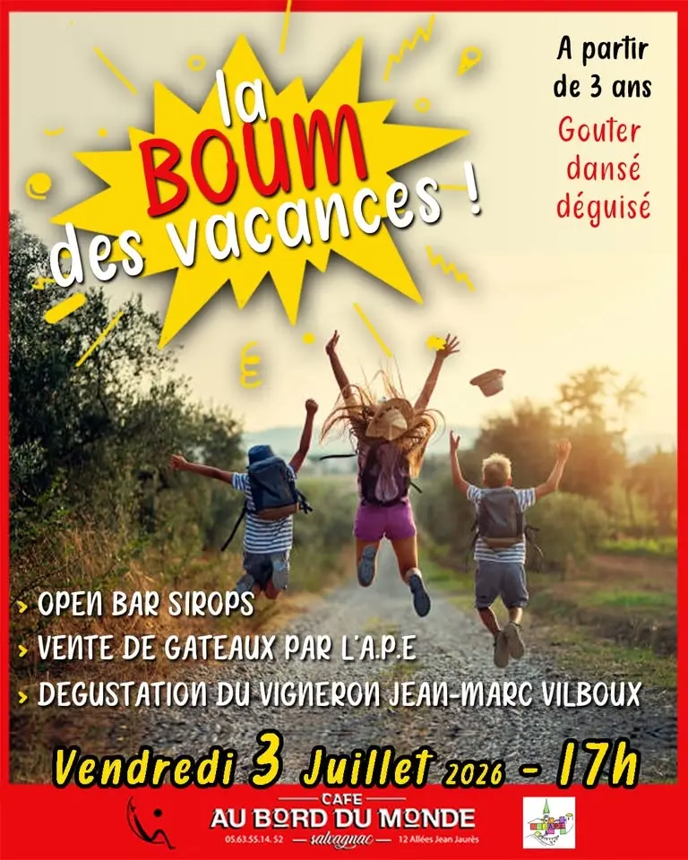 LA BOUM DES VACANCES ! Goûter + dégustation Jean-Marc Vilboux