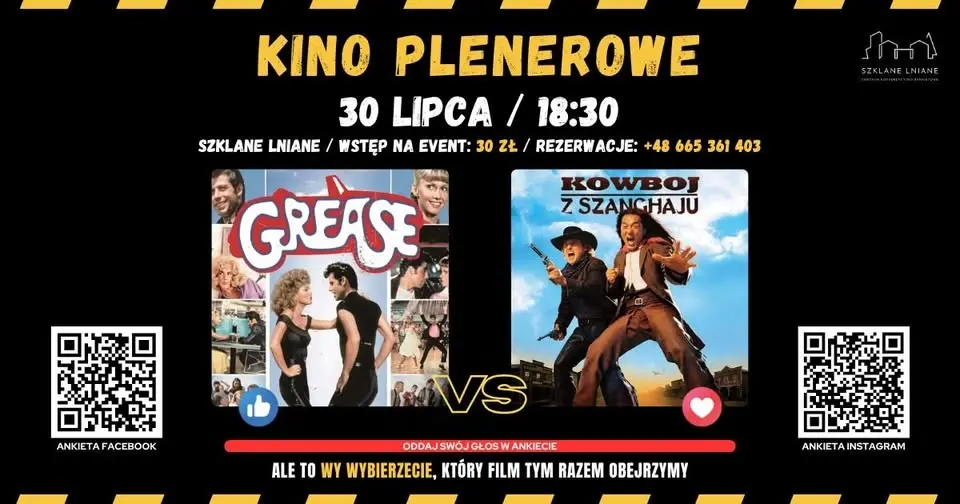 Kino plenerowe w Szklane Lniane