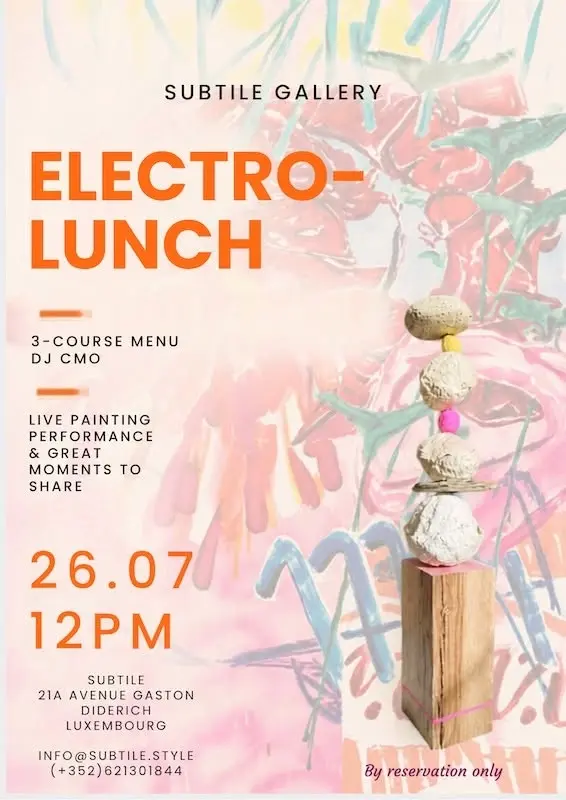 Arty Electro Lunch : 26 July @12pm