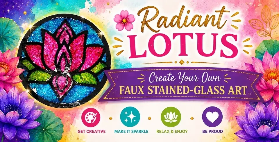 Radiant Lotus! Create Your Own Faux Stained-Glass Art