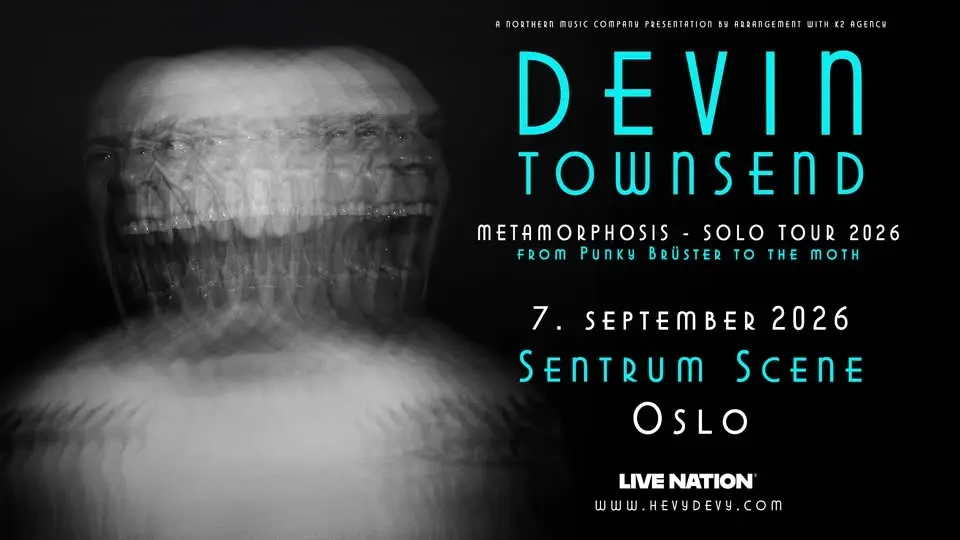 Devin Townsend: Metamorphosis – Solo Tour – FÅ BILLETTER / Sentrum Scene / Pres. av Live Nation